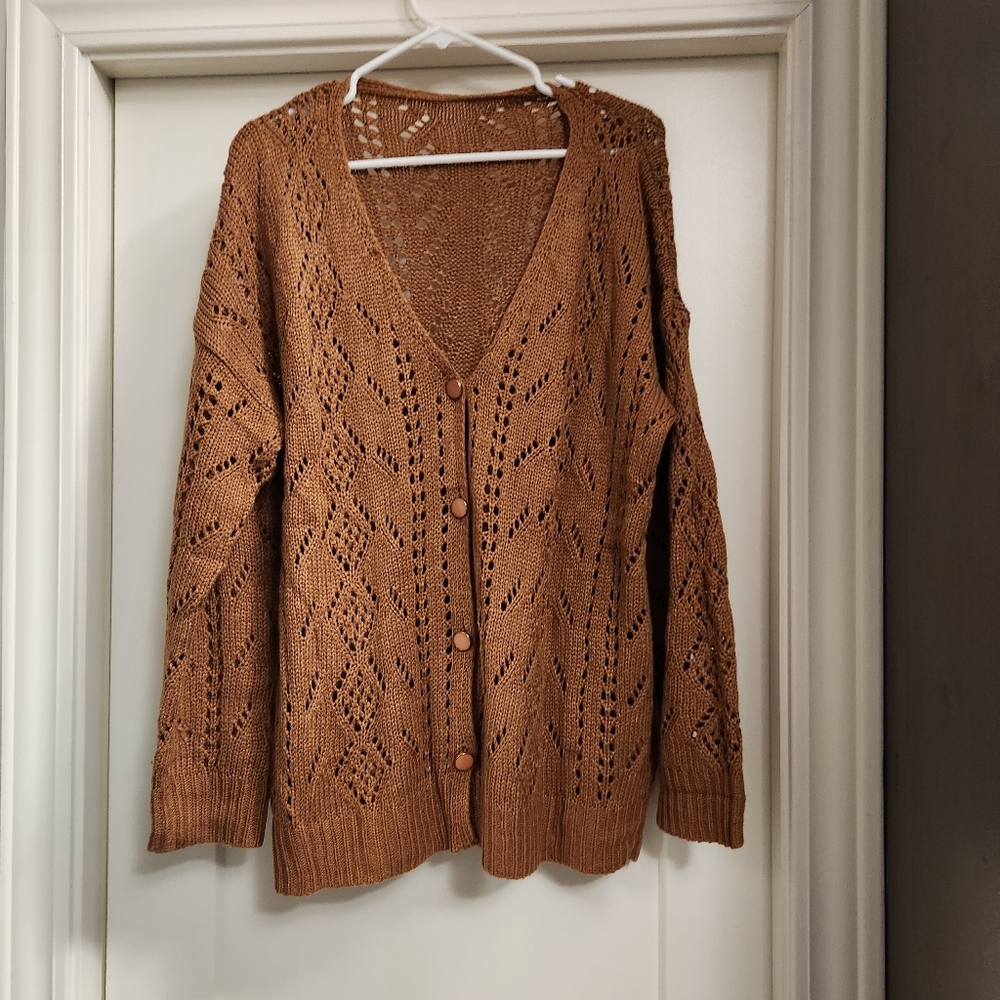 Beautiful Cardigan 1xl rusty-brown